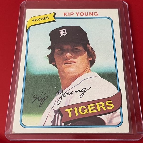 1980 Topps Kip Young Baseball Card #251 Detroit Tigers Pitcher