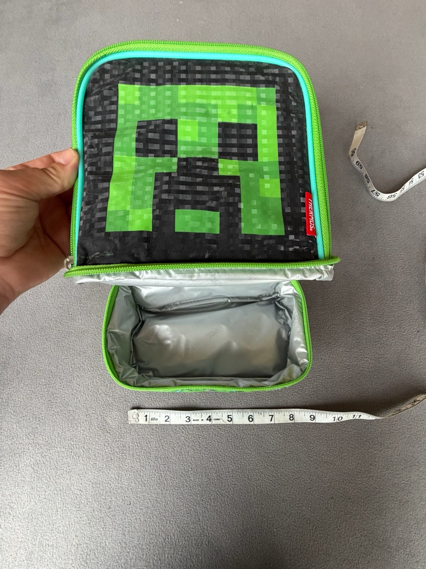 Thermos Minecraft Dual Compartment Lunch Box Creeper Green 4