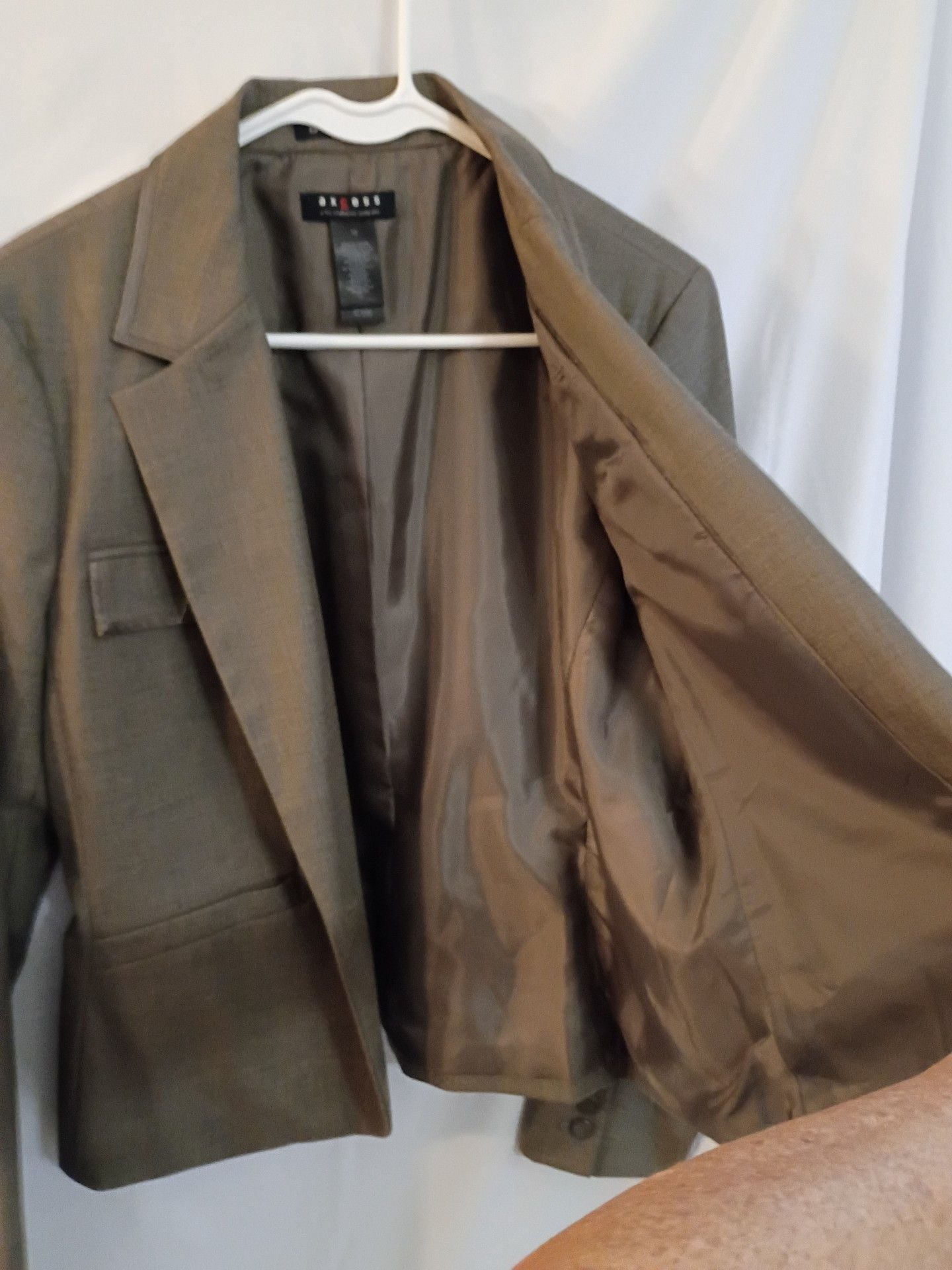 Axcess Blazer Size 12 Brown Pocket Detail Formal Workwear Jacket 4