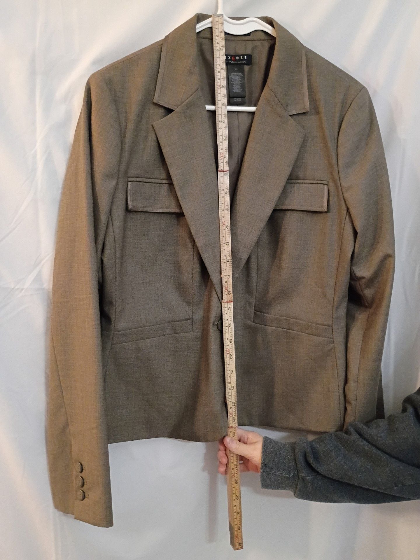 Axcess Blazer Size 12 Brown Pocket Detail Formal Workwear Jacket 8