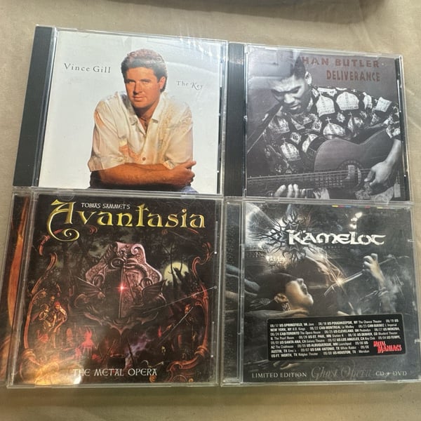 Assorted Music CD Lot Vince Gill Jonathan Butler Avantasia Kamelot
