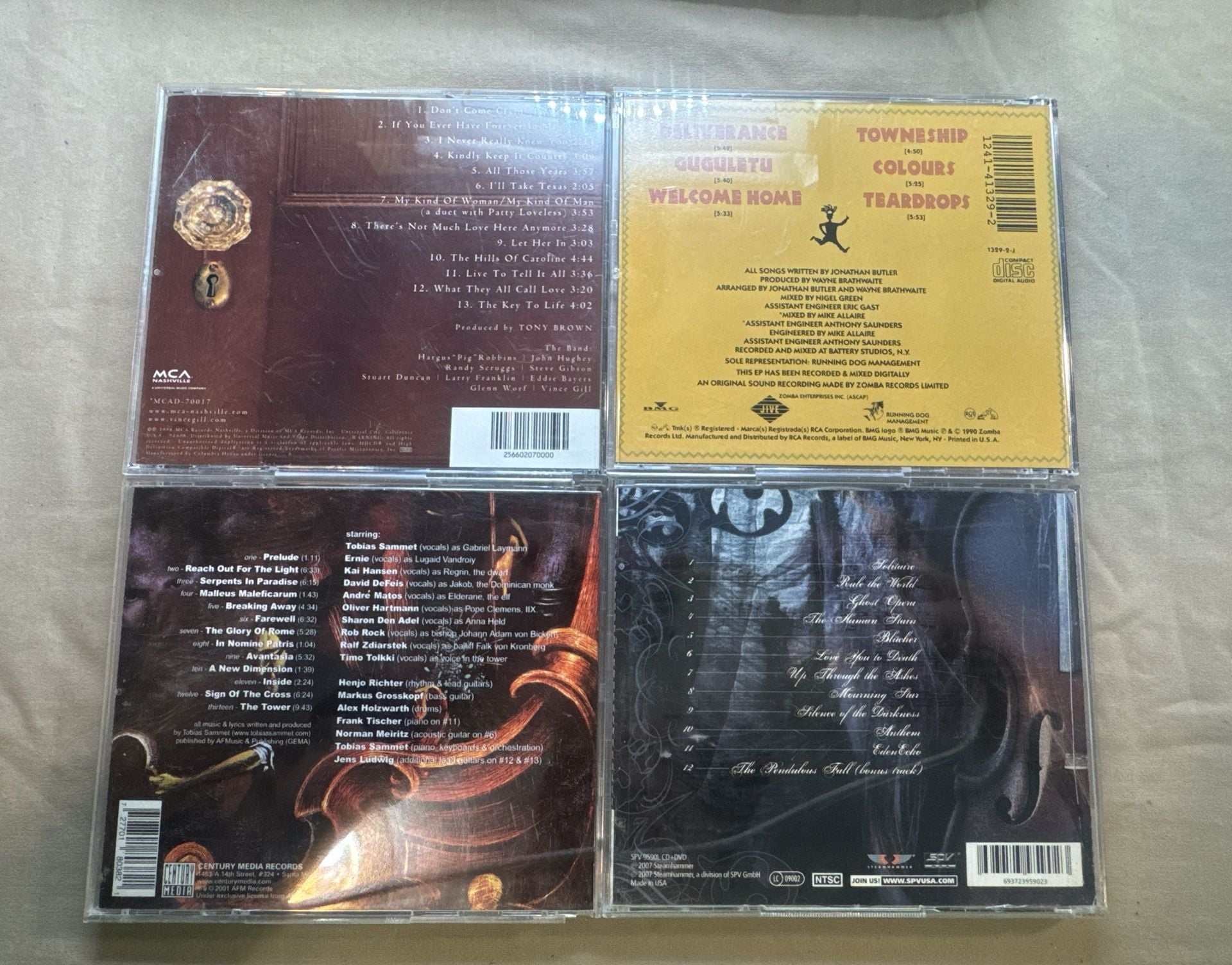 Assorted Music CD Lot Vince Gill Jonathan Butler Avantasia Kamelot 2