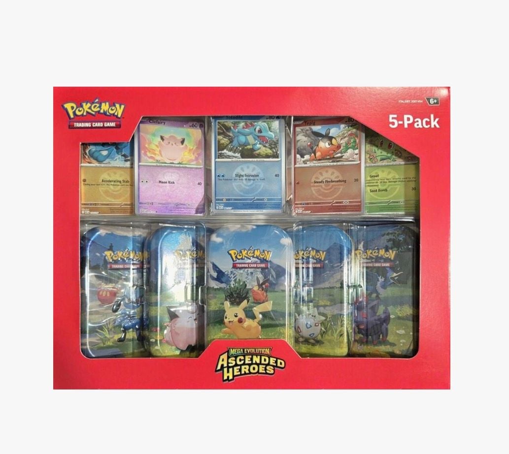 Pokemon Ascended Heroes Mini Tins 5-Pack Trading Card Game 1