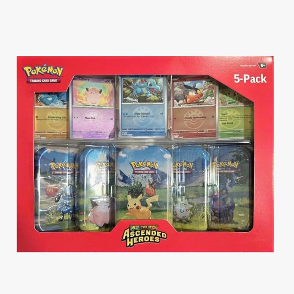 Pokemon Ascended Heroes Mini Tins 5-Pack Trading Card Game
