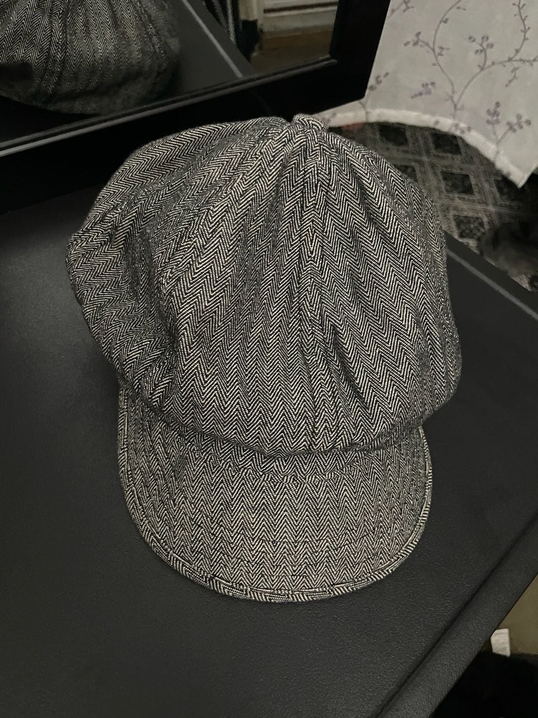H&M Newsboy Cap Size S/M Herringbone Pattern 3