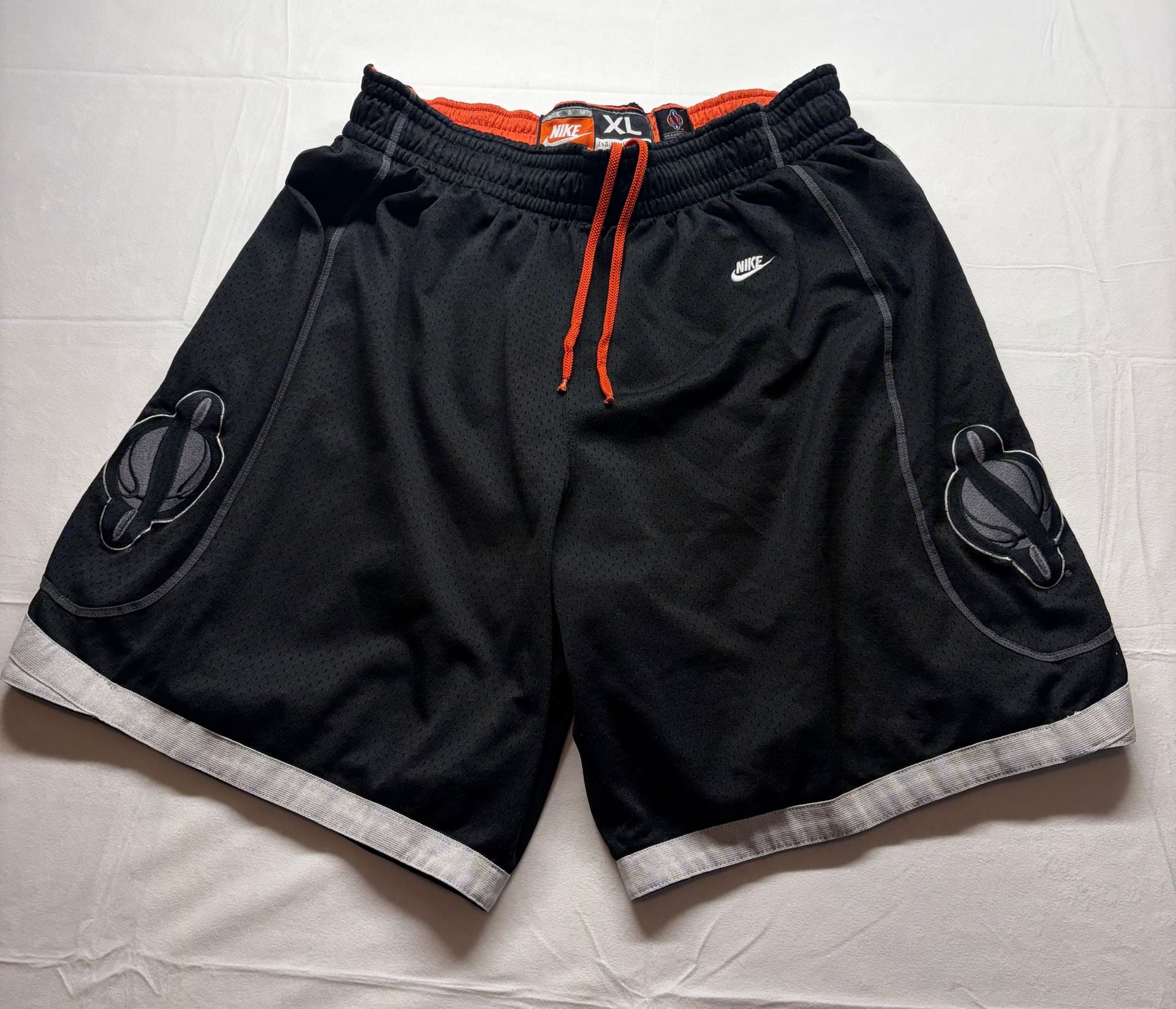 Nike Syracuse Orangemen Basketball Shorts Size XL Vintage Black Mesh Team Y2K 2