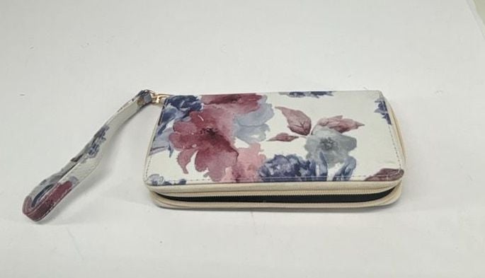 Floral Zip Around Wristlet Wallet 2