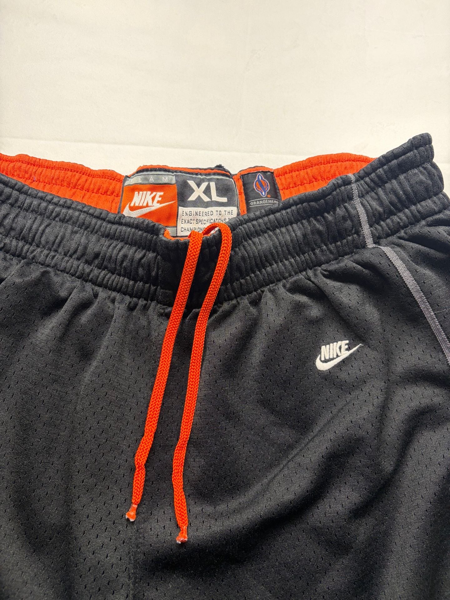 Nike Syracuse Orangemen Basketball Shorts Size XL Vintage Black Mesh Team Y2K 5