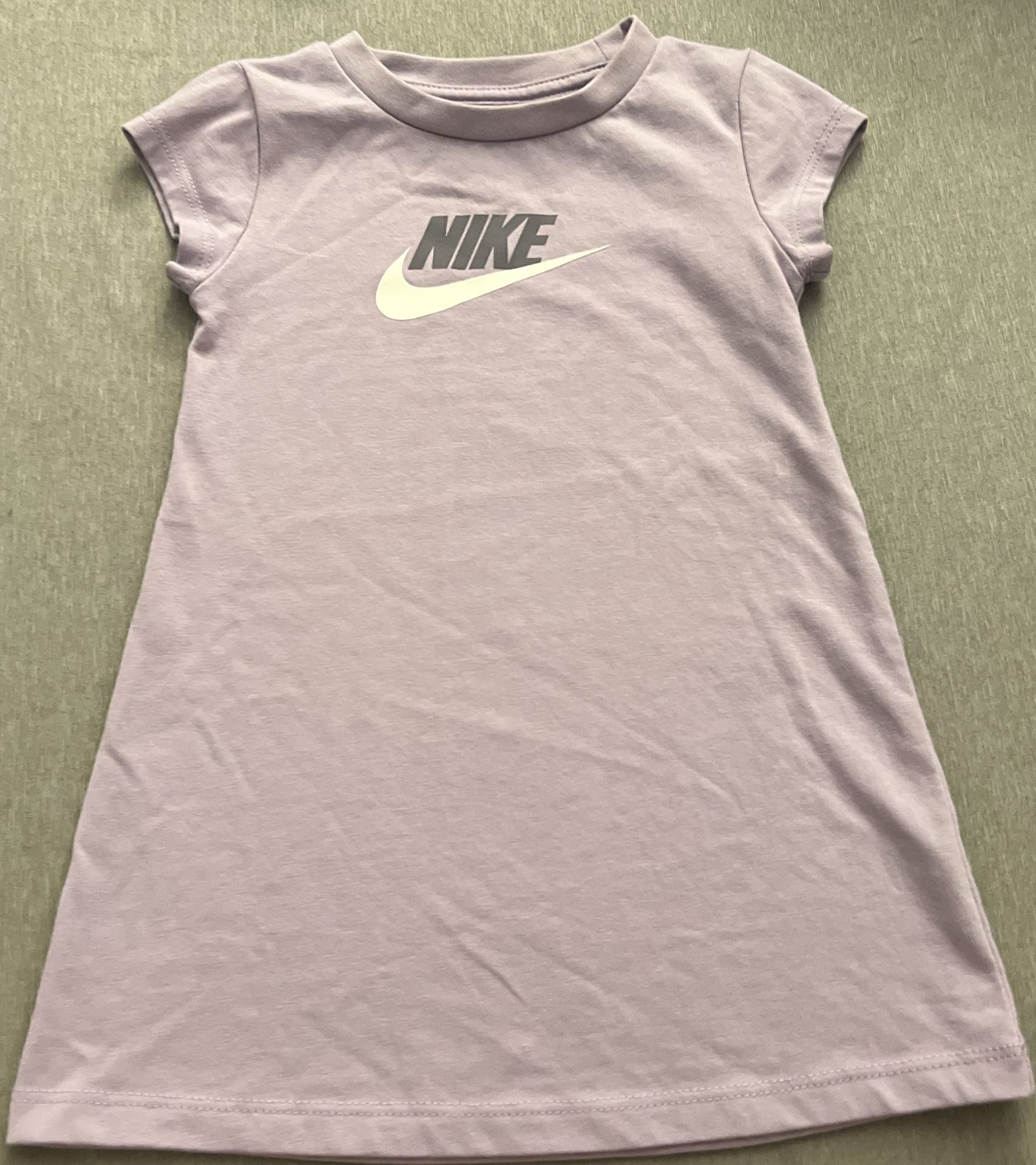 Nike T-Shirt Dress Size 2T Purple Cotton Blend Logo 2