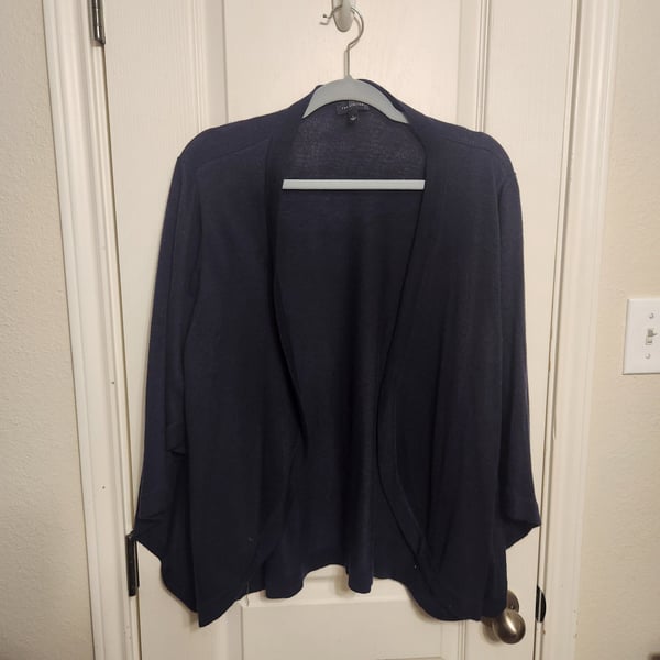 The Limited Cardigan wool blend Navy Blue Knit Open-Front