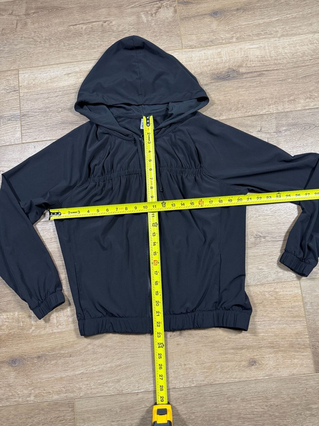 Z by Zella Women’s Lightweight Ruched Full Zip Hoodie Black Size M 4
