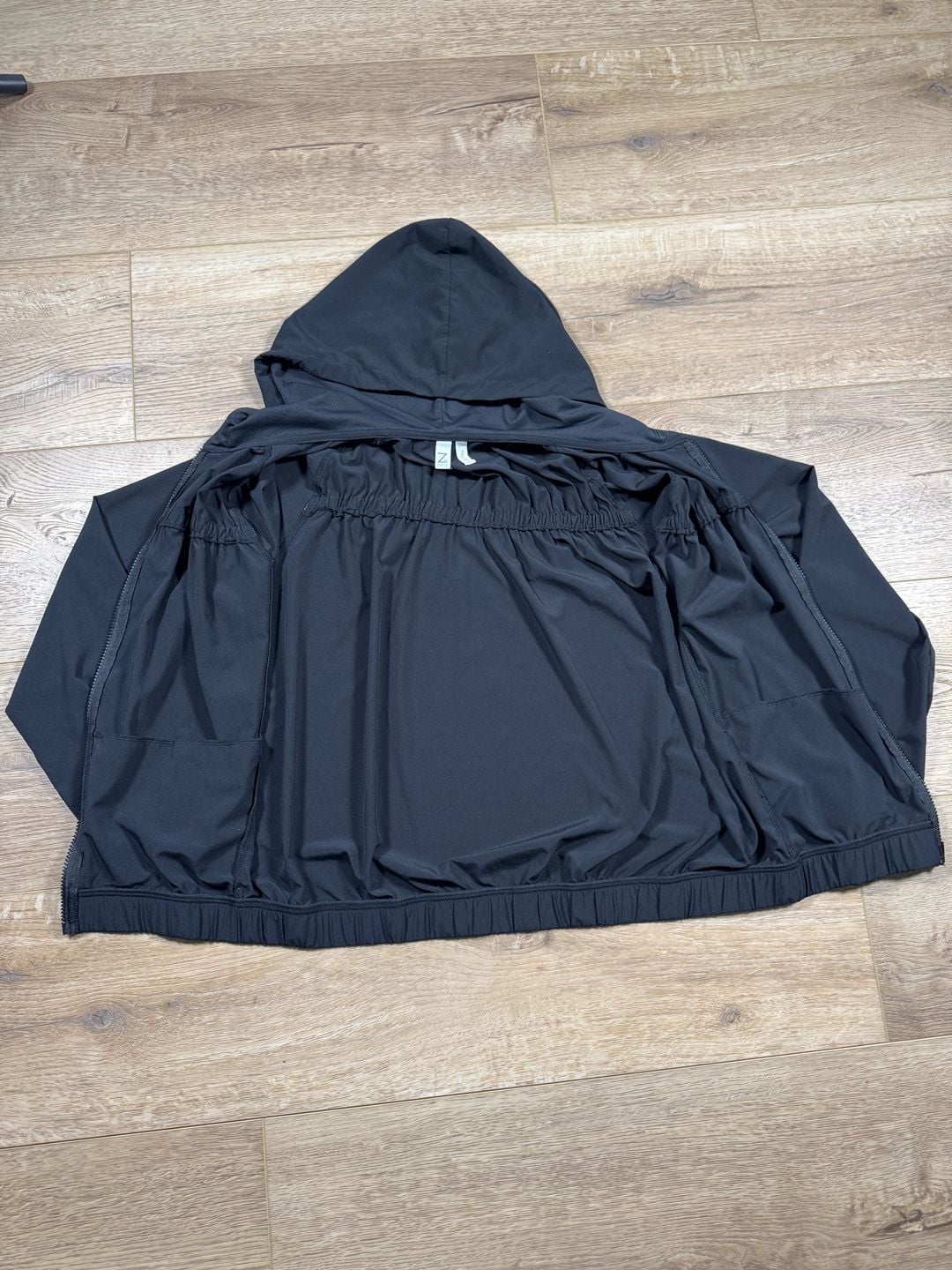 Z by Zella Women’s Lightweight Ruched Full Zip Hoodie Black Size M 6