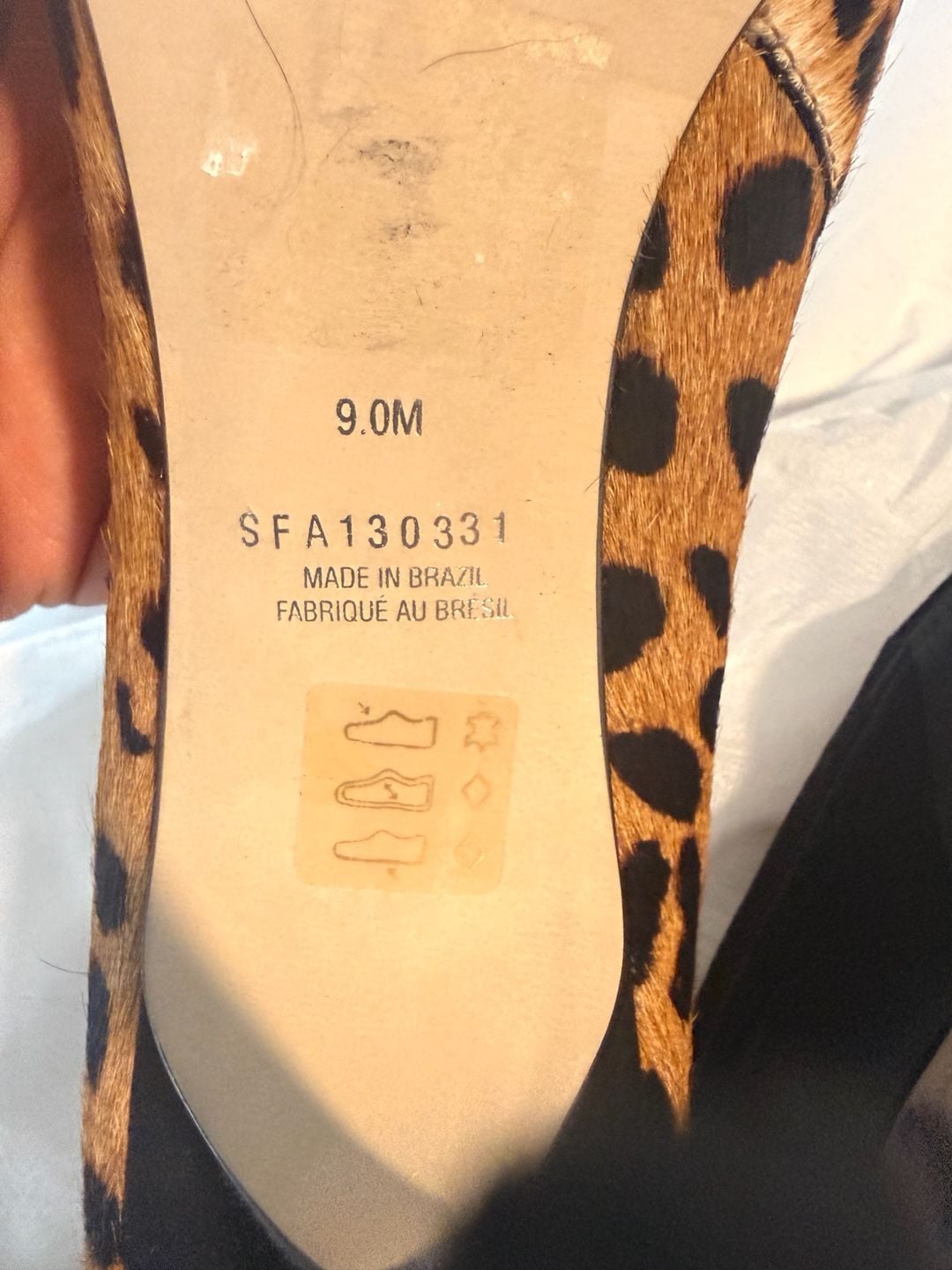 Leopard heels saks fifth avenue size 9 7