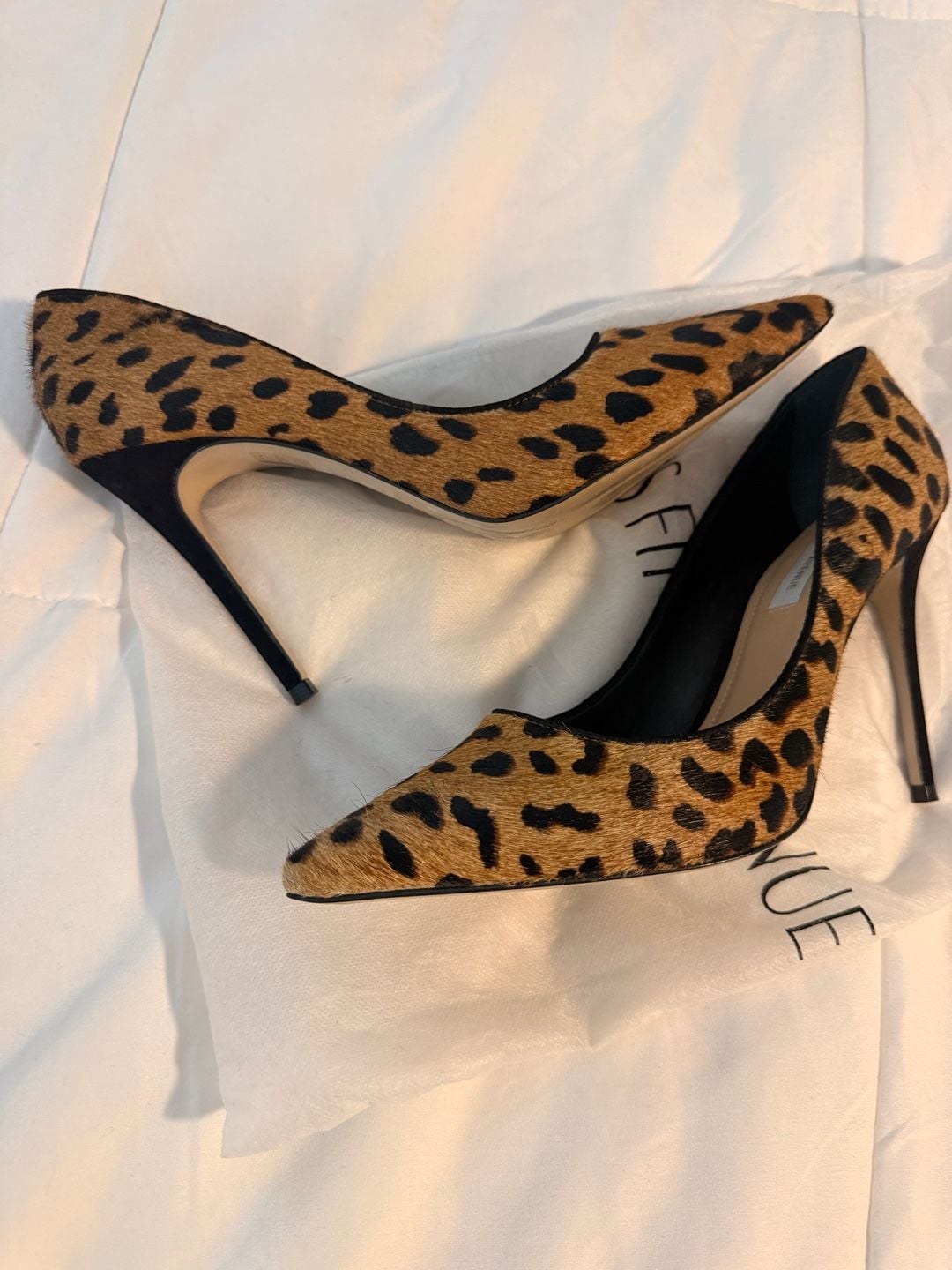 Leopard heels saks fifth avenue size 9 8