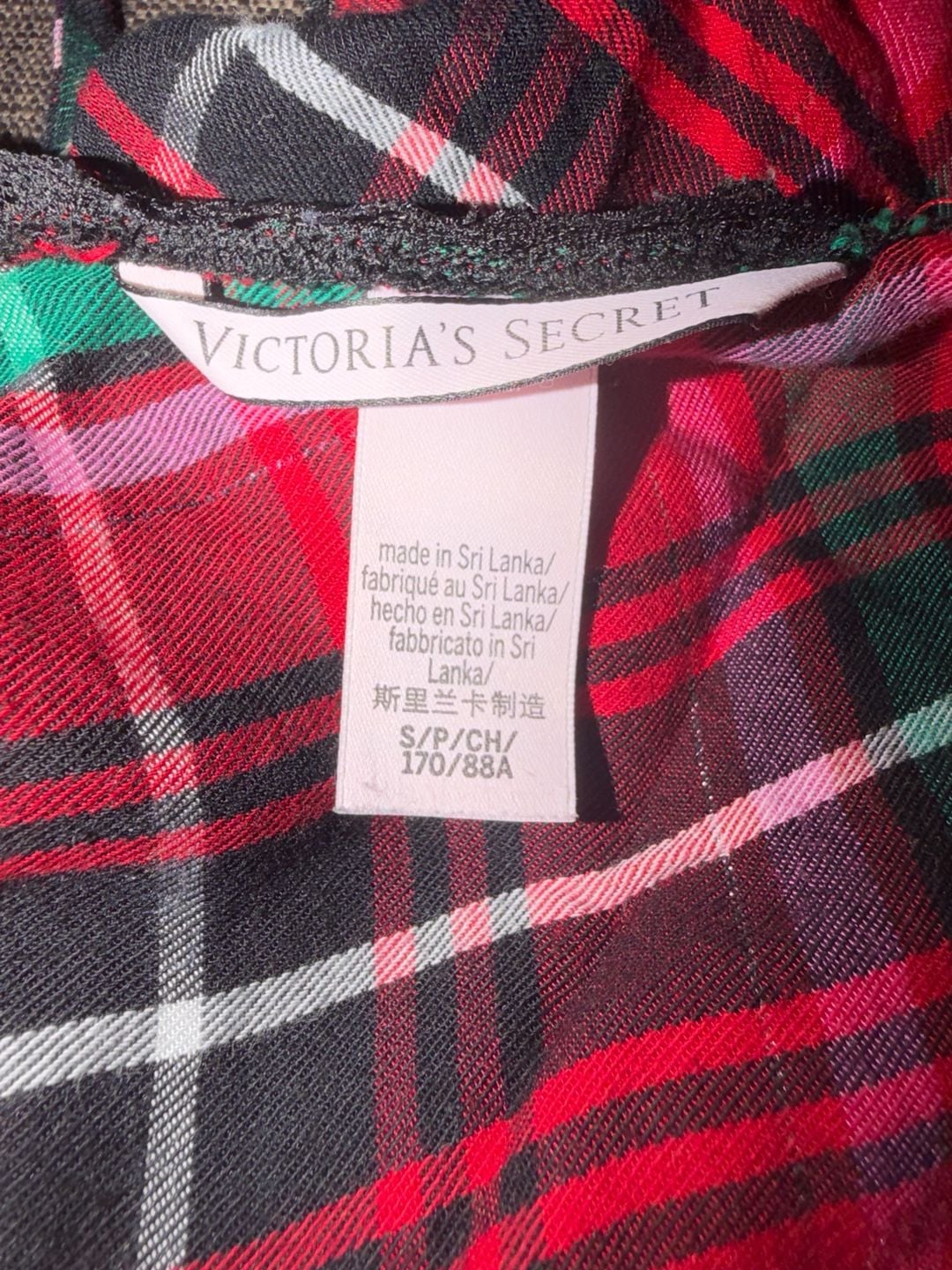 Victoria's Secret Slip Size S Plaid Chemise 6
