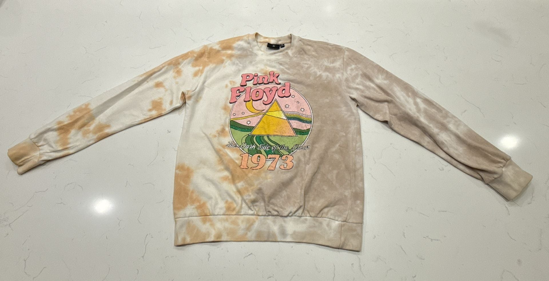 Pink Floyd Dark Side Of The Moon Sweatshirt Size M Tie Dye Pullover 2