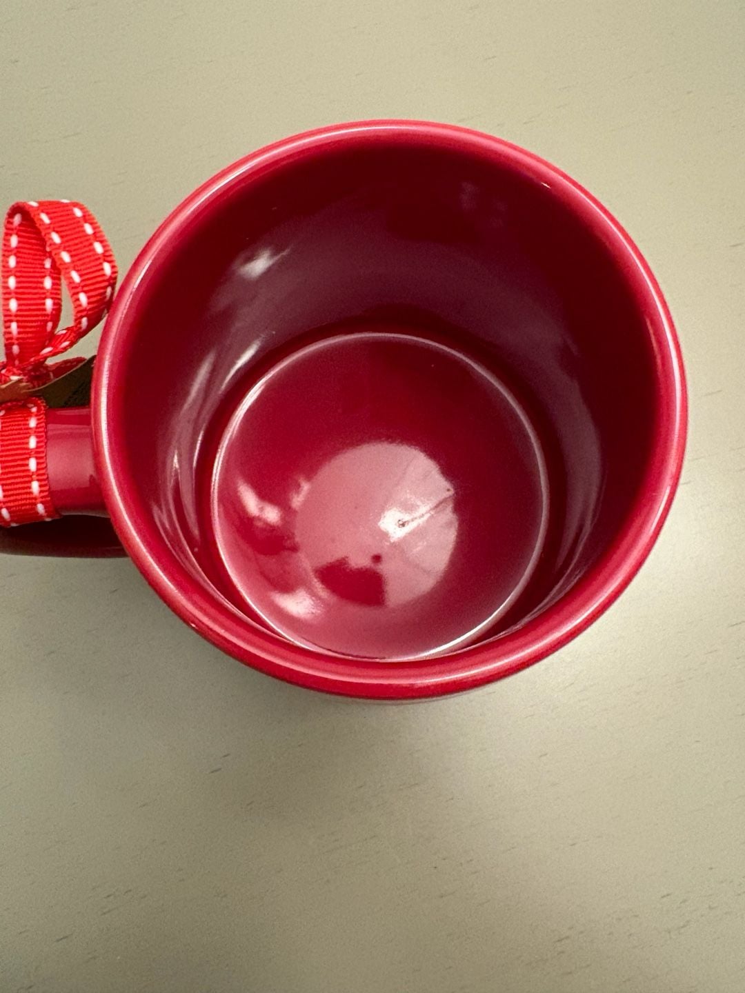 Rae Dunn Merry Christmas Red Coffee Mug with Charm 4