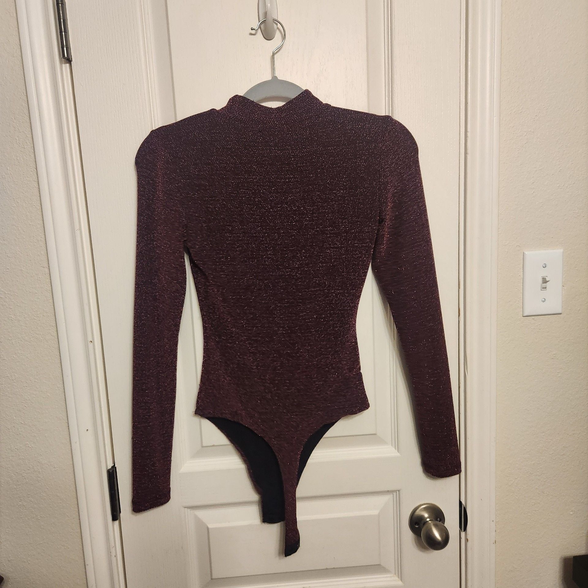 GB Metallic Mock Neck Bodysuit Size S 7
