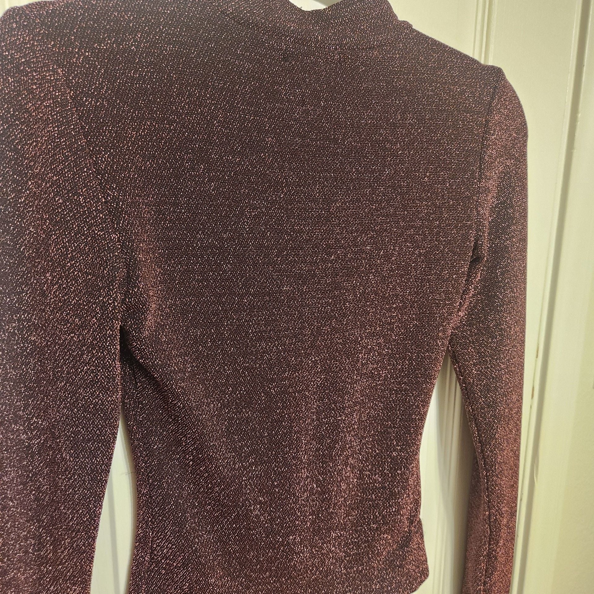 GB Metallic Mock Neck Bodysuit Size S 8