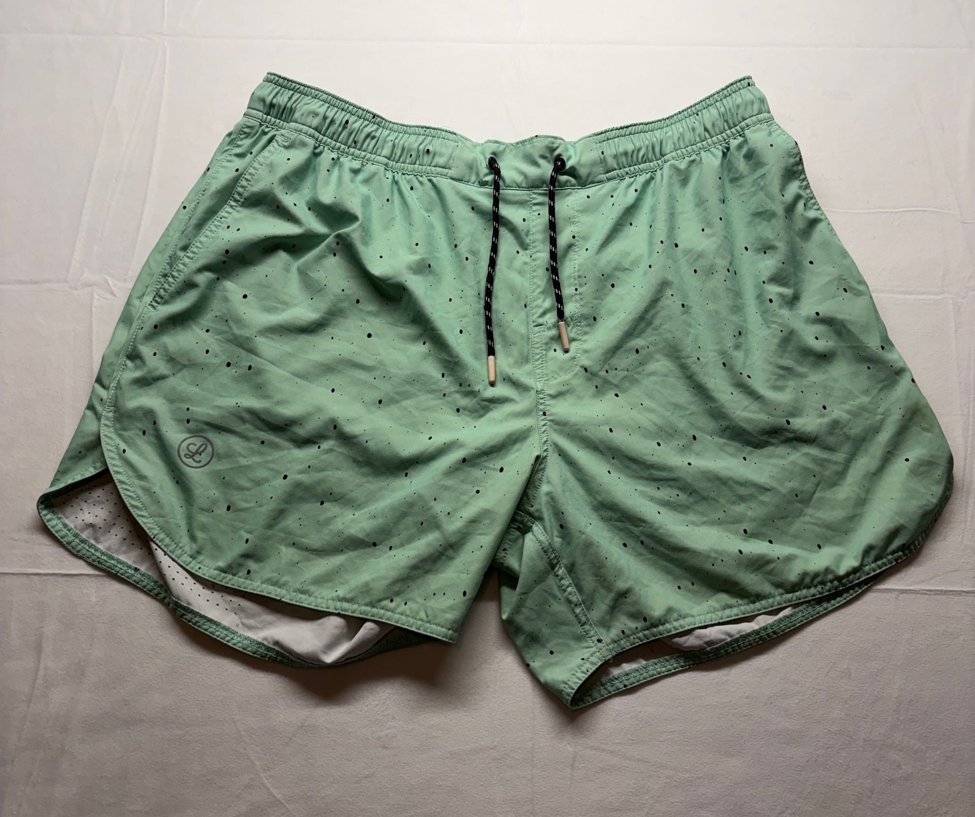 Legends Luka HD 7 Lined Short Size XL Thyme White Splatter Athletic Shorts 2