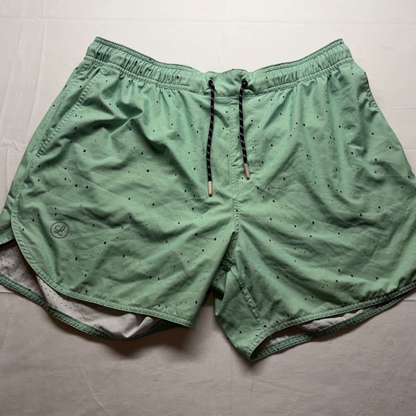 Legends Luka HD 7 Lined Short Size XL Thyme White Splatter Athletic Shorts
