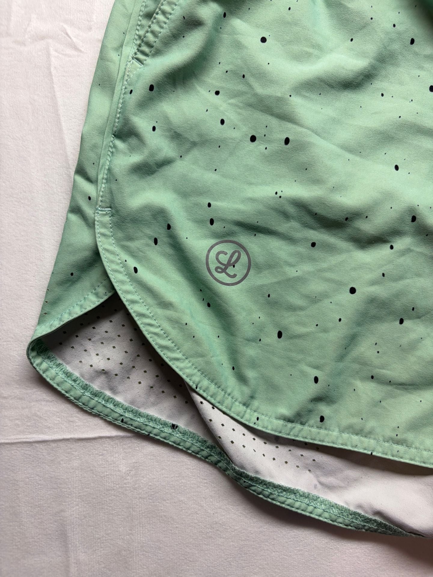 Legends Luka HD 7 Lined Short Size XL Thyme White Splatter Athletic Shorts 3