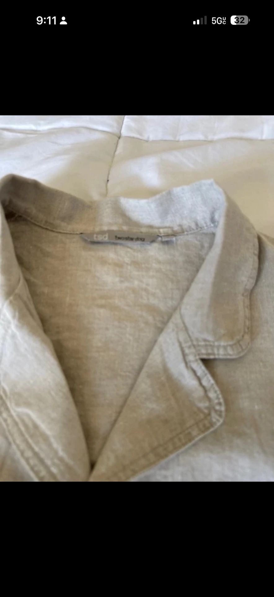 Linen Button Front Jacket Medium Beige 5