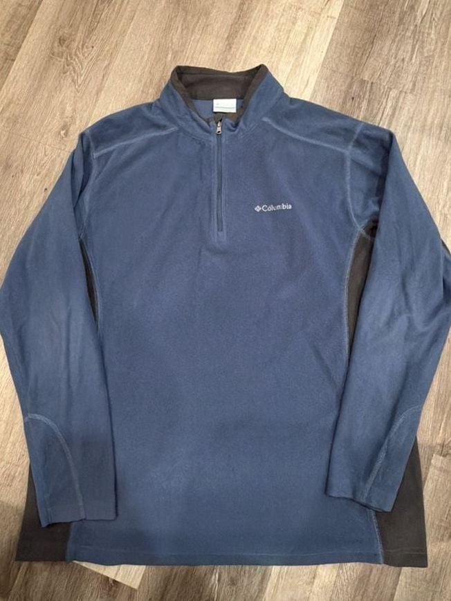 Columbia Klamath Range II Half Zip Fleece Pullover Size XL Blue 2