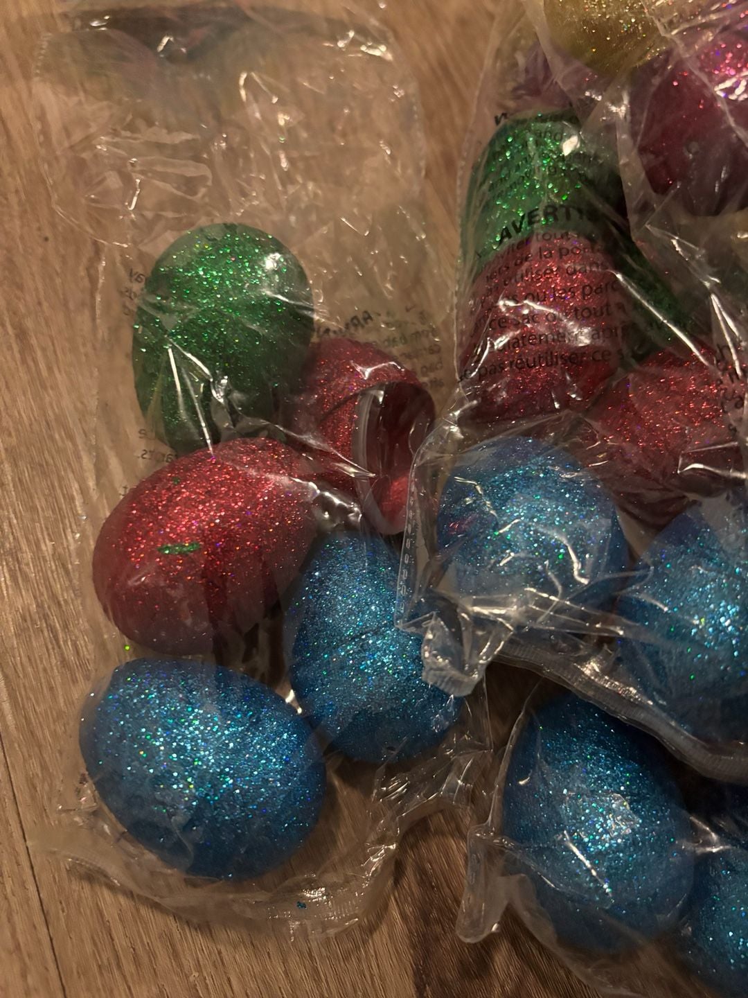 Easter Glitter Plastic Fillable Eggs Multicolor 4-Pack 2