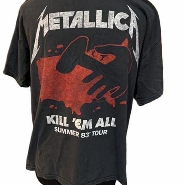 Metallica Kill 'Em All Summer 83 Tour T-Shirt Black