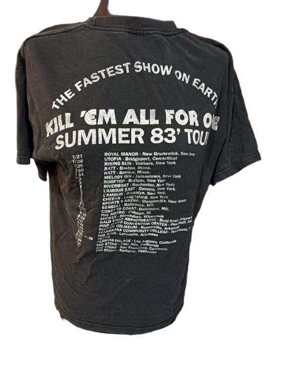 Metallica Kill 'Em All Summer 83 Tour T-Shirt Black 2