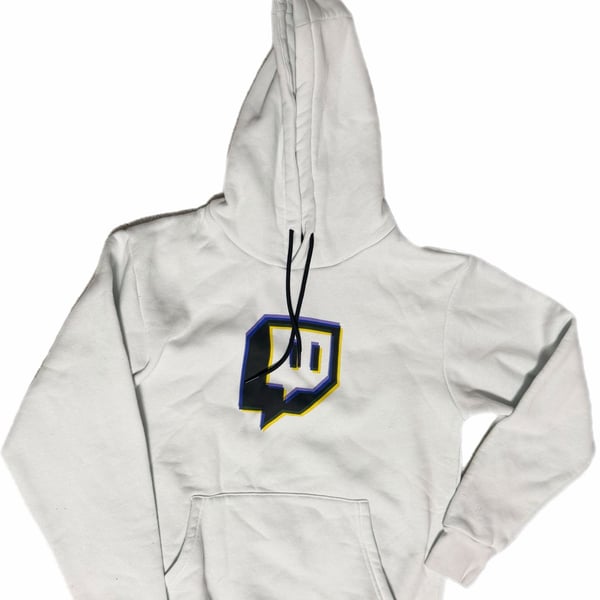 Twitch Glitch Logo Hoodie Size XL White Sweatshirt Gaming