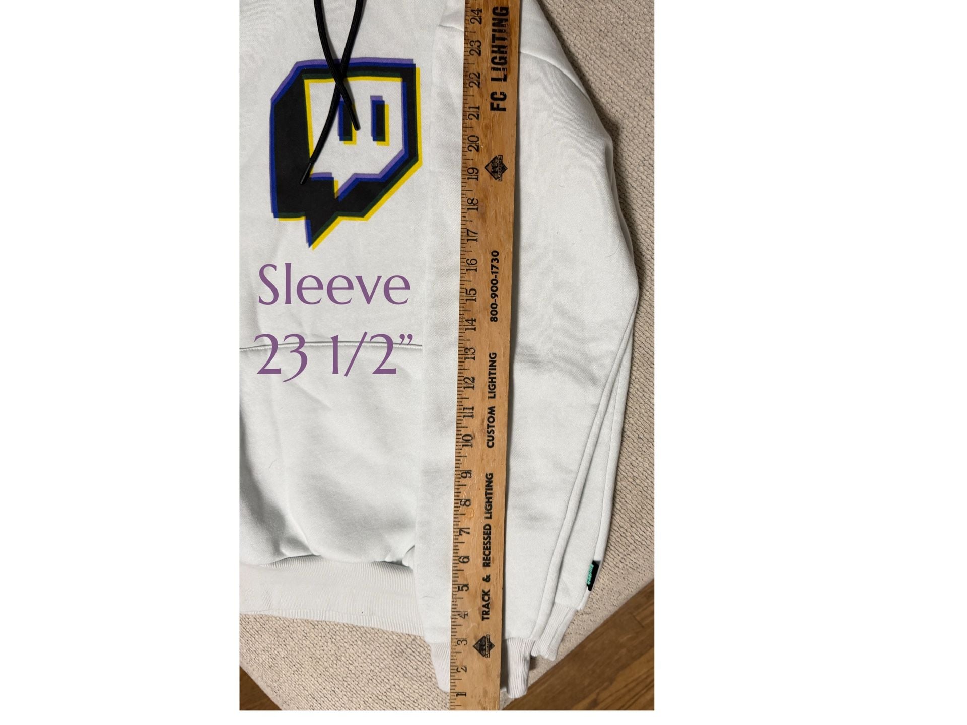 Twitch Glitch Logo Hoodie Size XL White Sweatshirt Gaming 9