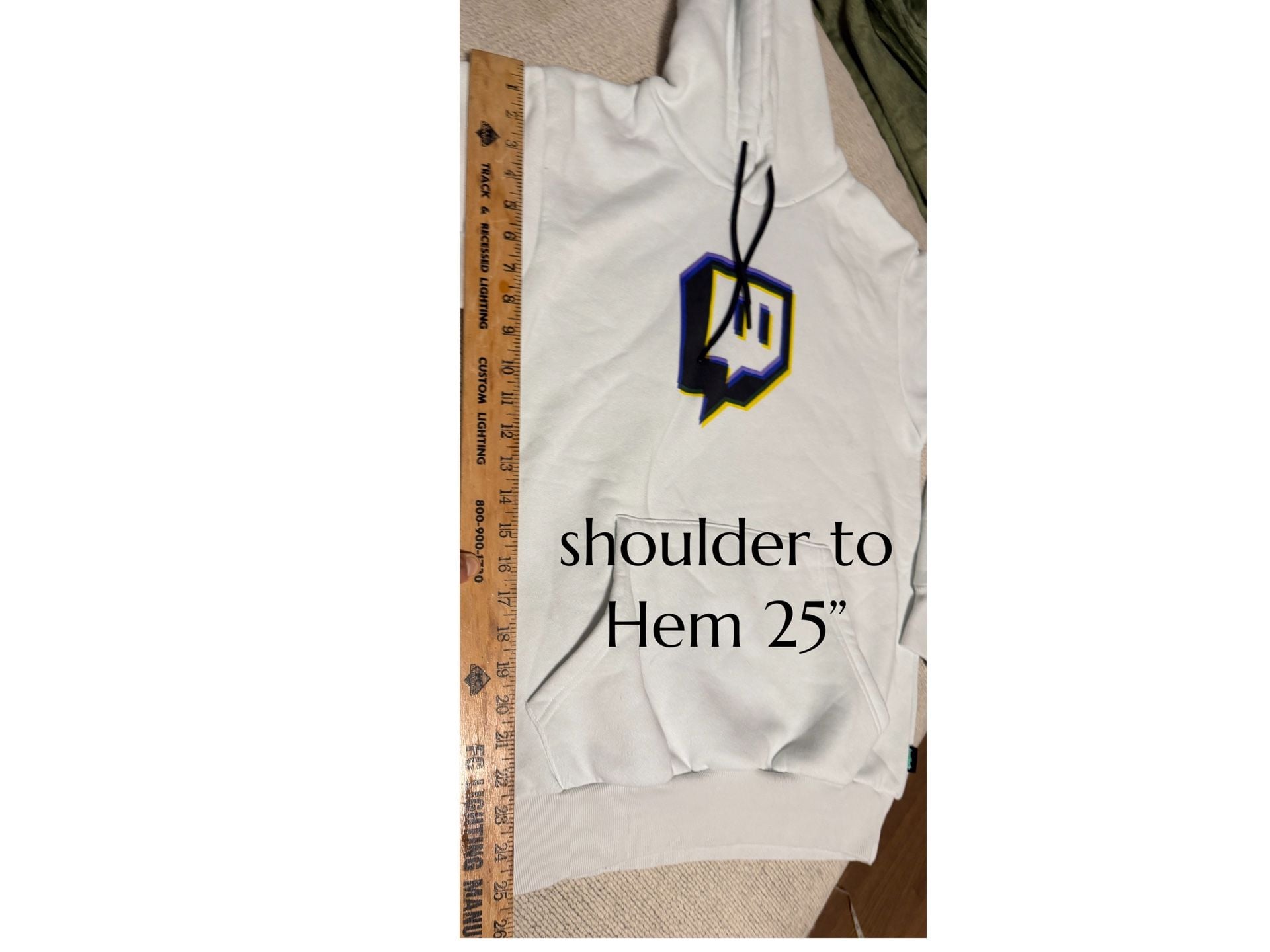 Twitch Glitch Logo Hoodie Size XL White Sweatshirt Gaming 10
