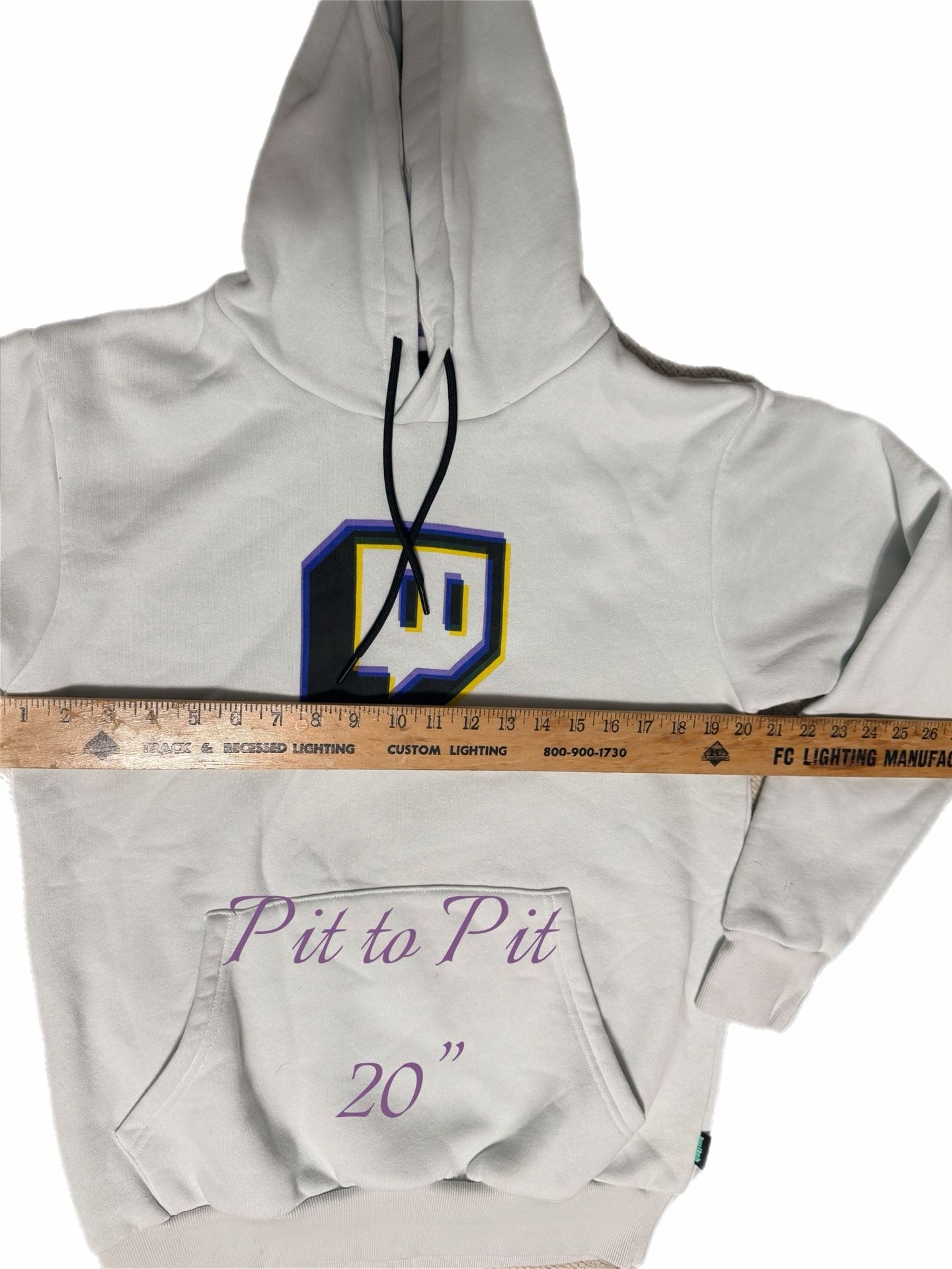 Twitch Glitch Logo Hoodie Size XL White Sweatshirt Gaming 11