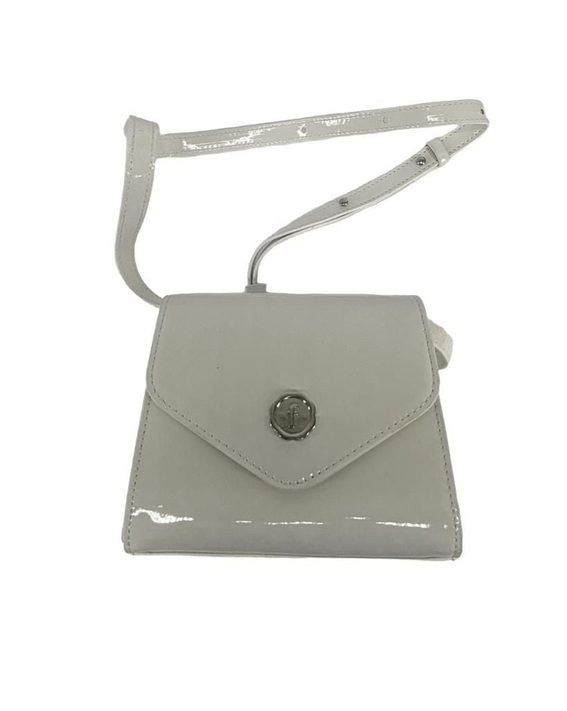Mini Crossbody Bag White Patent Leather 2