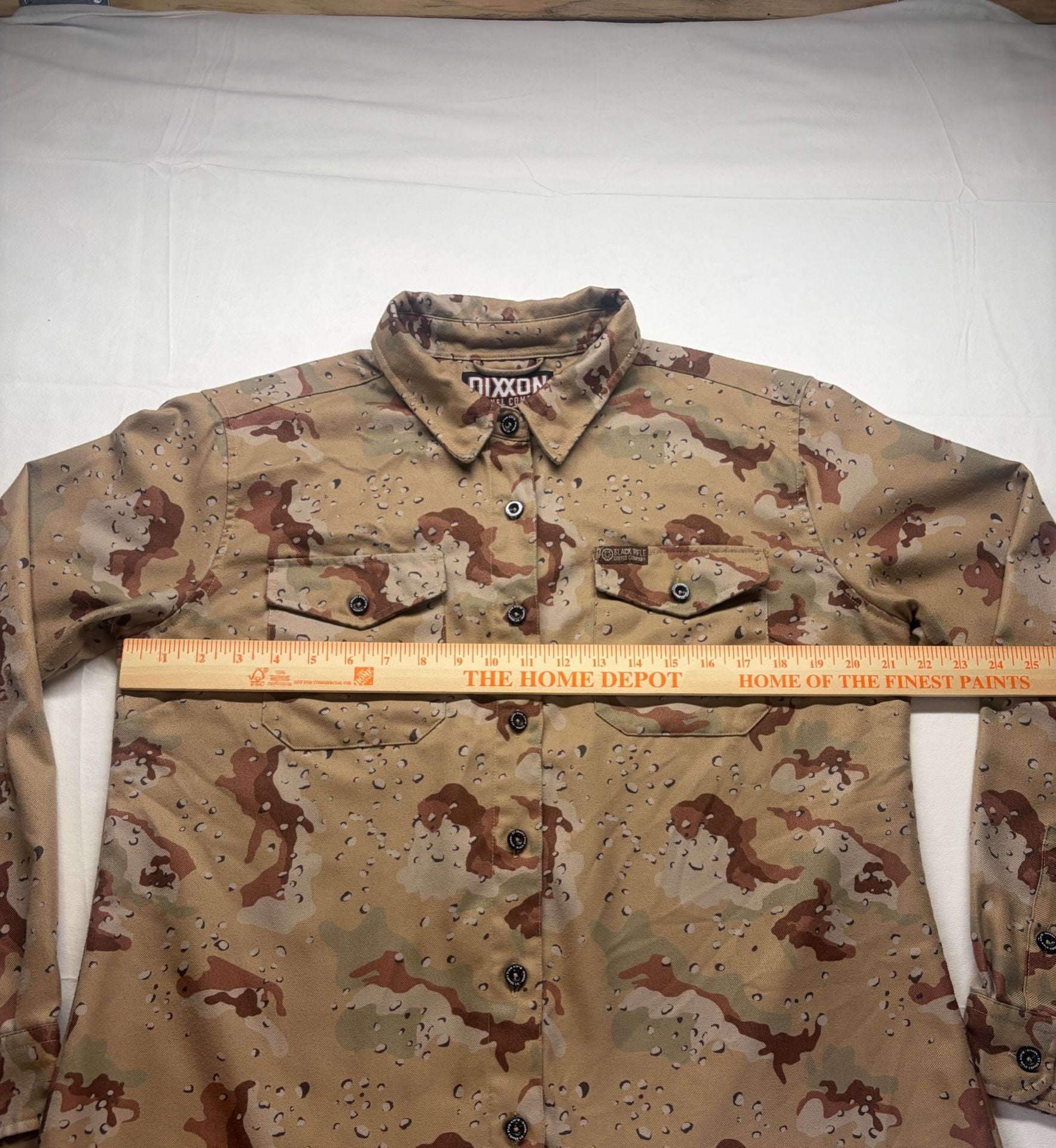 Women’s Dixxon Flannel Company BRCC Cup Of Death Flannel Size XL Camo Button 5