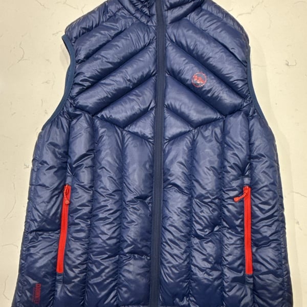 Big Agnes Downtek Down Puffer Vest Blue Red Full Zip