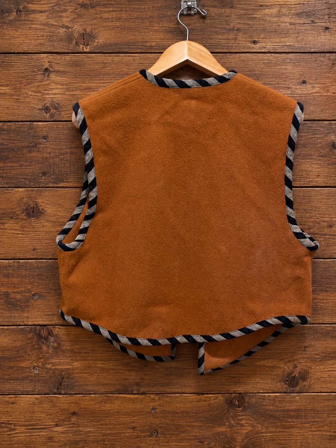 Bepop2 100% Pure Wool Art to Wear Vest Size 2 Abstract Patchwork Brown 9