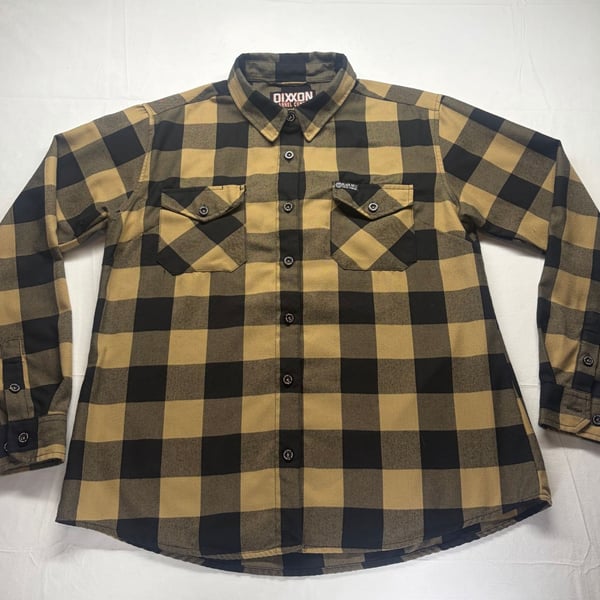 Women’s Dixxon Flannel Co Black Rifle Coffee Co Flannel Size XL Tan Black