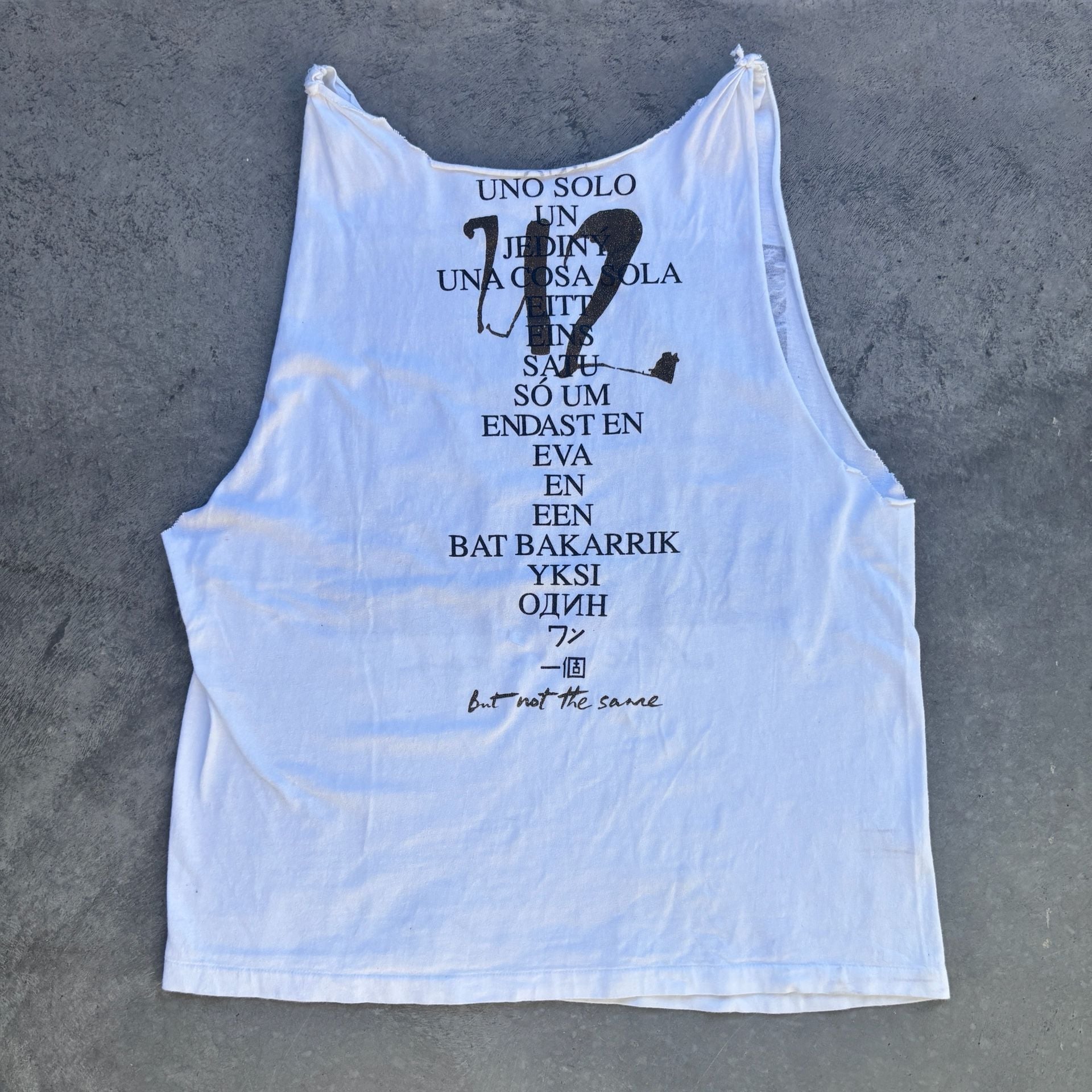 1991 Vintage U2 Smell The Flowers While You Can Chopped T-Shirt Size L 7