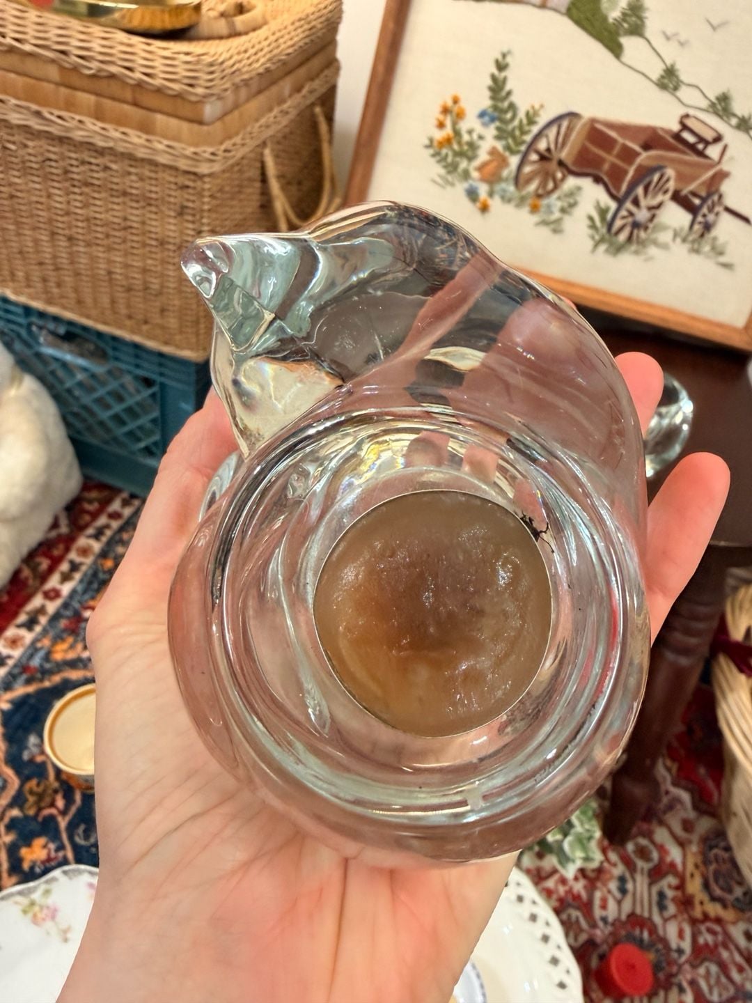 Clear Glass Sleeping Cat Figurines Tea Light Candle Holders Set of 2 9
