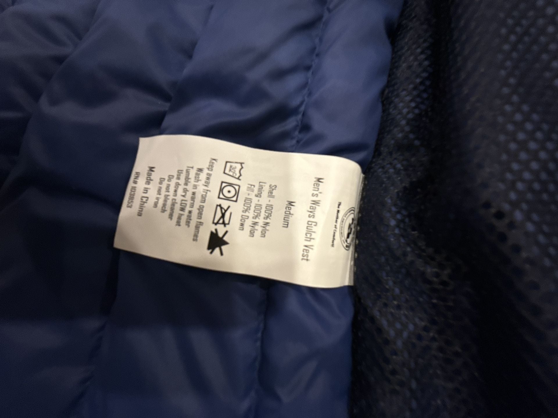 Big Agnes Downtek Down Puffer Vest Blue Red Full Zip 10