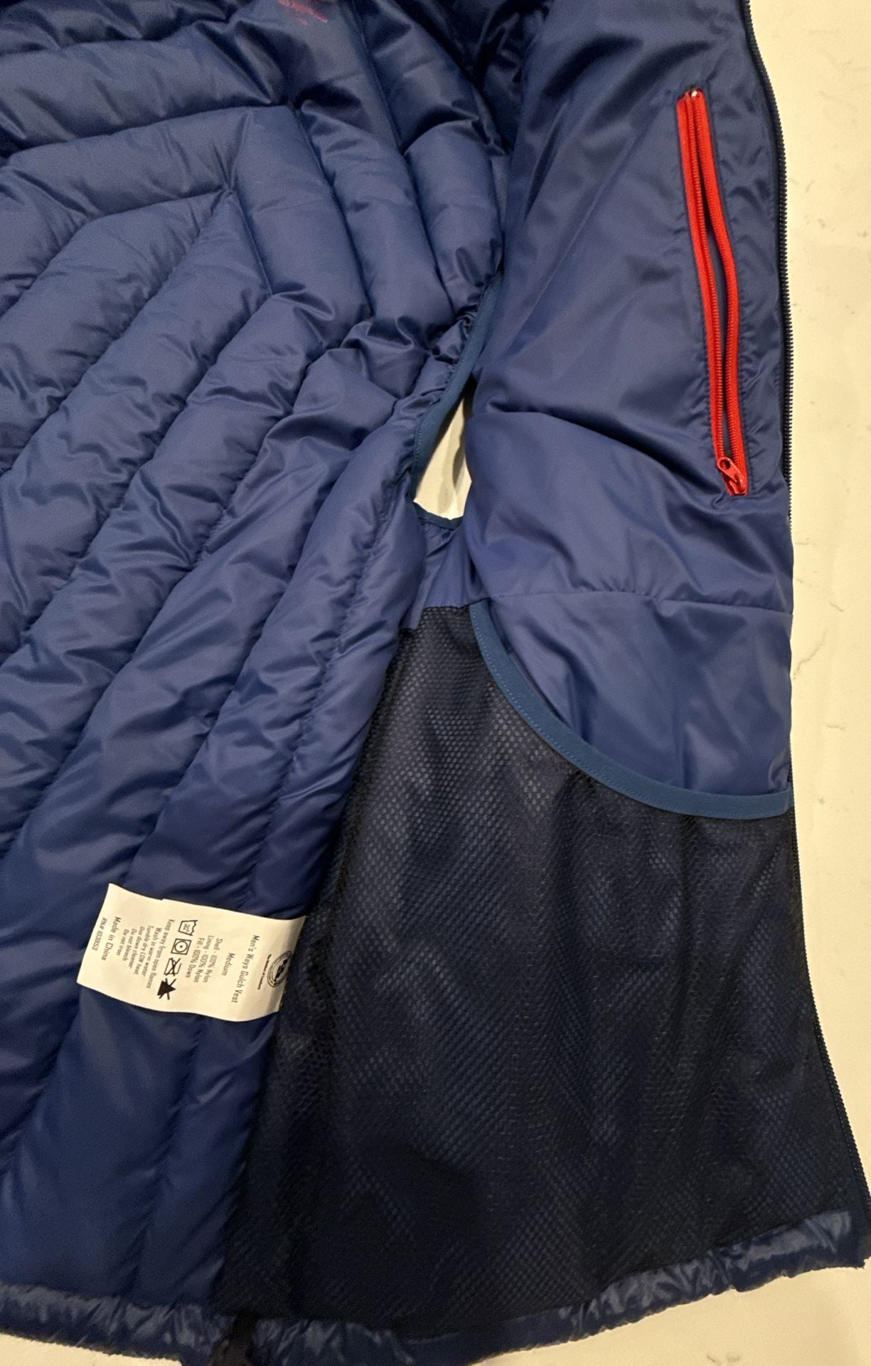 Big Agnes Downtek Down Puffer Vest Blue Red Full Zip 11