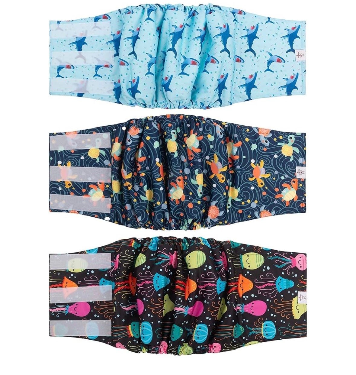 CuteBone Belly Band Male Dog Wrap 3-Pack Size Large Washable 1