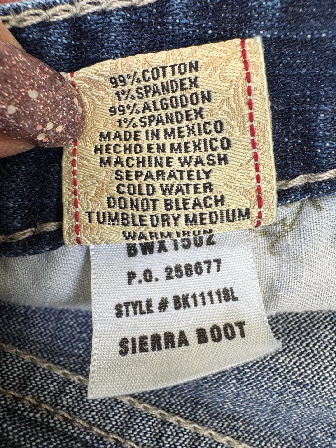 BKE Sierra Boot Jeans Womens 28 x 33.5 Blue Low Rise Stretch Denim 8