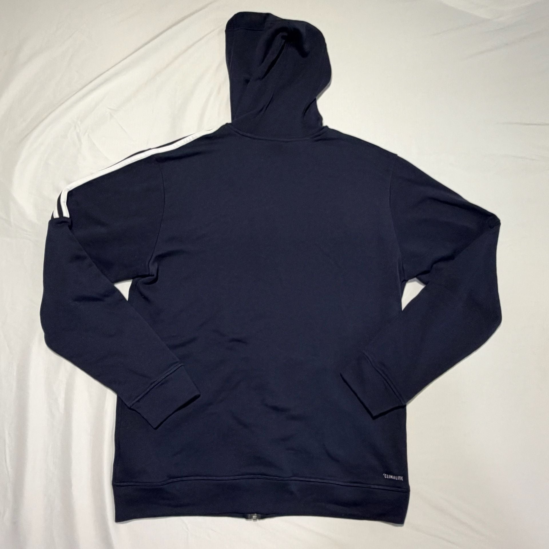 Adidas Essentials 3-Stripes Full-Zip Hoodie Navy Blue 6