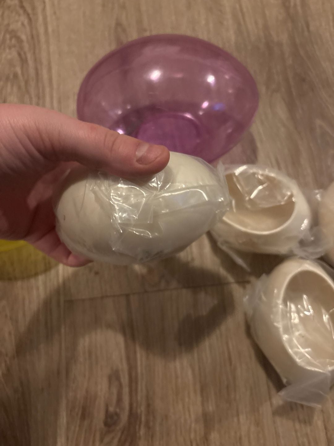 Easter Egg Plastic Bowls and Ceramic Egg Cups Set of 6 2