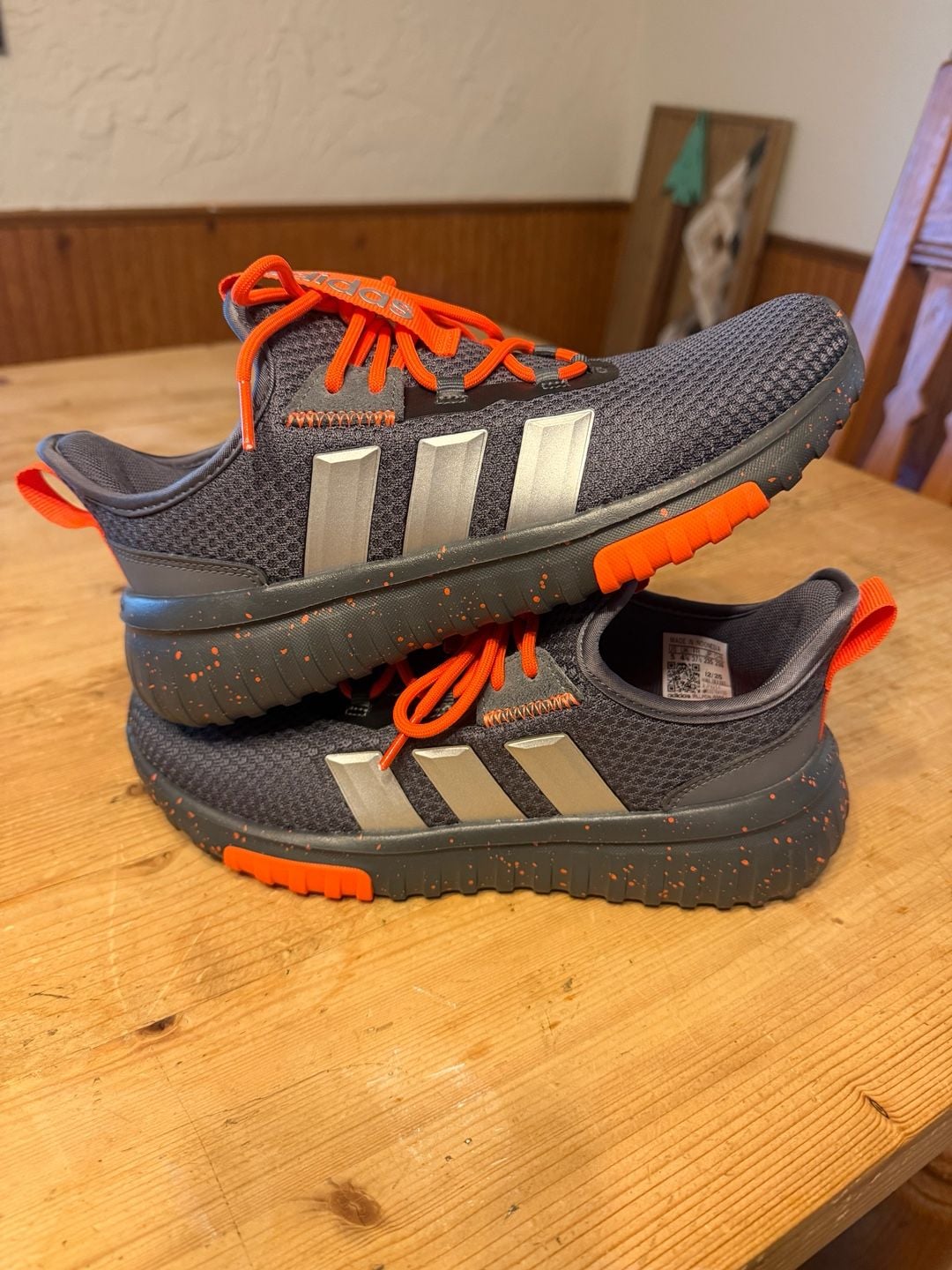 Adidas Kaptir 4.0 Size 5 Grey Orange Sneakers 2