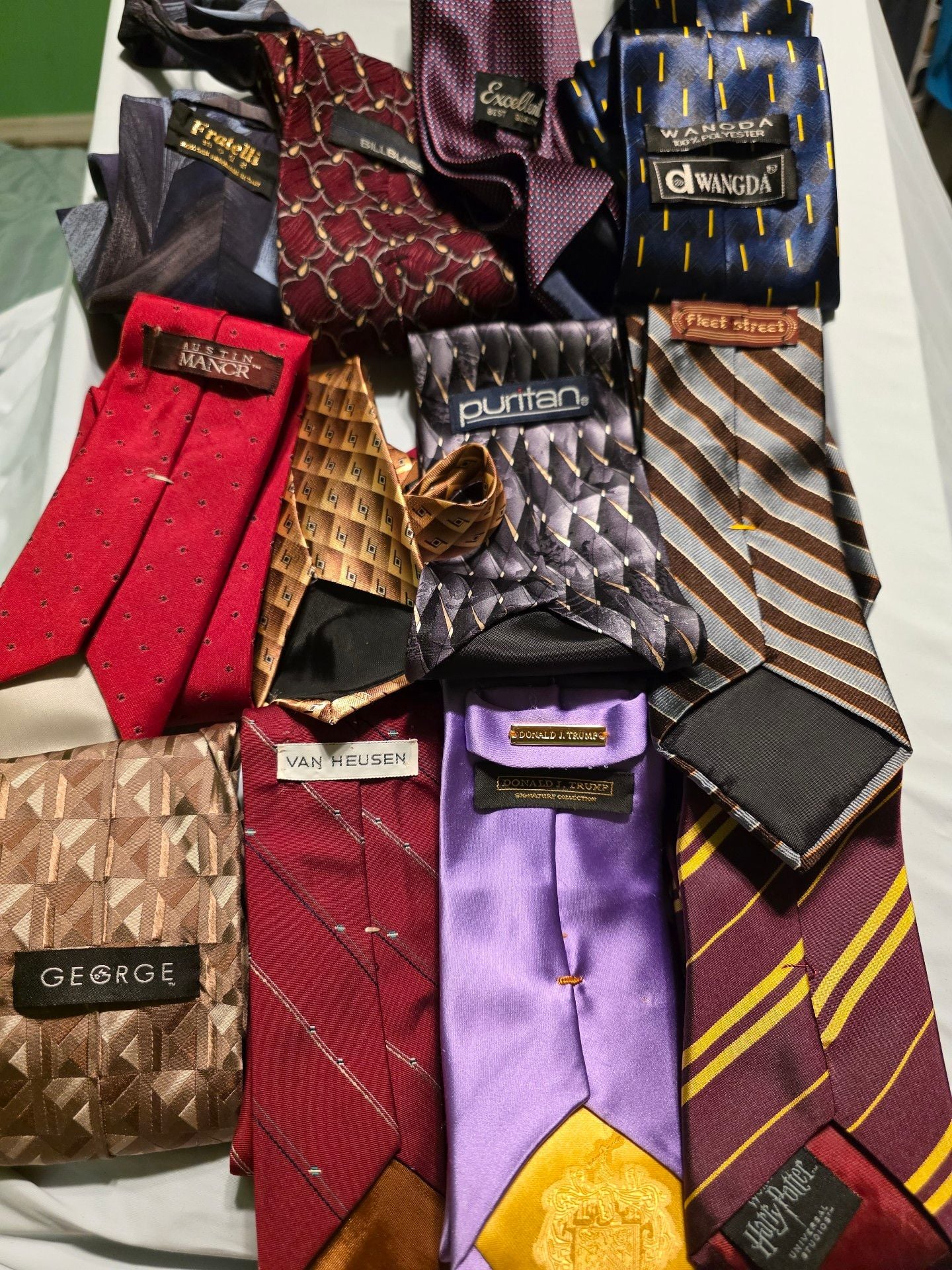 Bulk Lot 25 pc Men's Ties Silk and Polyester Mixed Lot Multiple Brands Vintage and Modern 2